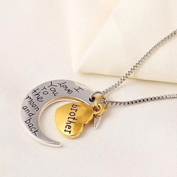 Jewelry - Love you to the moon brother necklace NEW elegant